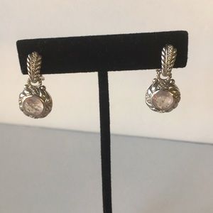 Judith Ripka Rose Quartz Earrings